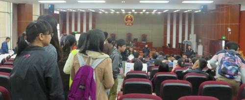 公司学子赴湘潭市岳塘区人民法院旁听